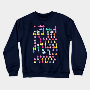 Colorful Rainbow Raindrops Crewneck Sweatshirt